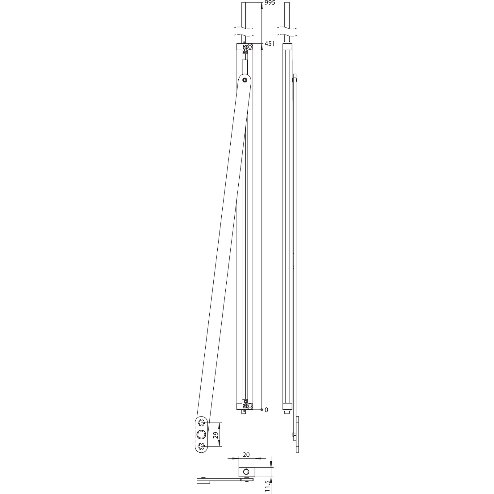 Winkhaus Fensterbremse FB-F1300/25 SL